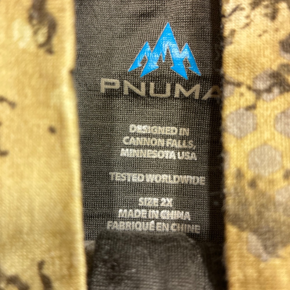 Pnuma 1/4 Zip Merino Wool Pullover Mens 2XL Camo Lightweight Hunting Shirt - Picture 2 of 7